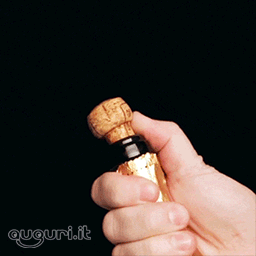 Gif animata stappa spumante