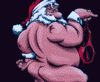 Auguri da Babbo Natale nudo