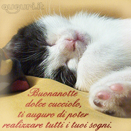 Buonanotte Dolce Cucciolo Mio