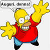 Auguri donna da Homer Simpson