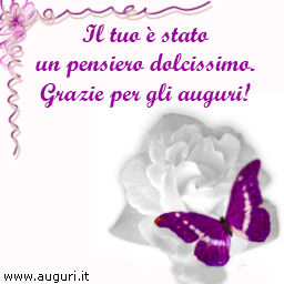 Grazie Degli Auguri E Stato Un Pensiero Dolcissimo