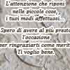 Voglio ringraziarti come meriti